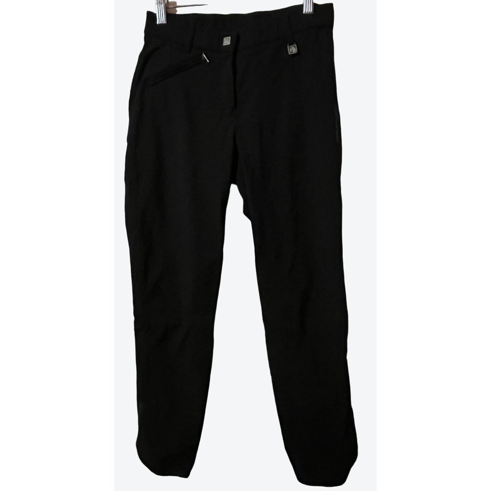ROMFH Girl's Size 26 Equestrian Riding Breeches Black With Knee Patches 26" x 25